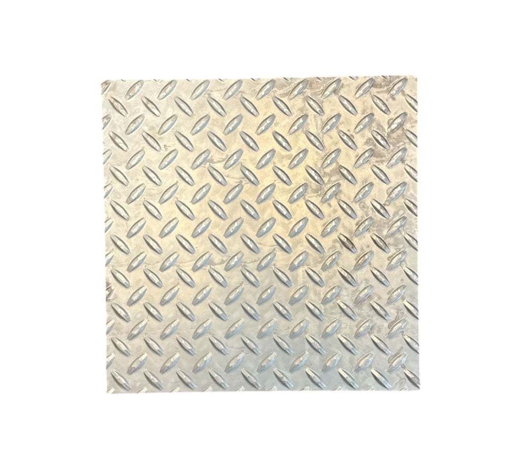 14 Gauge Diamond Tread Hot Rolled Mild Steel Plate, Square, Mill Finish - Made in USA