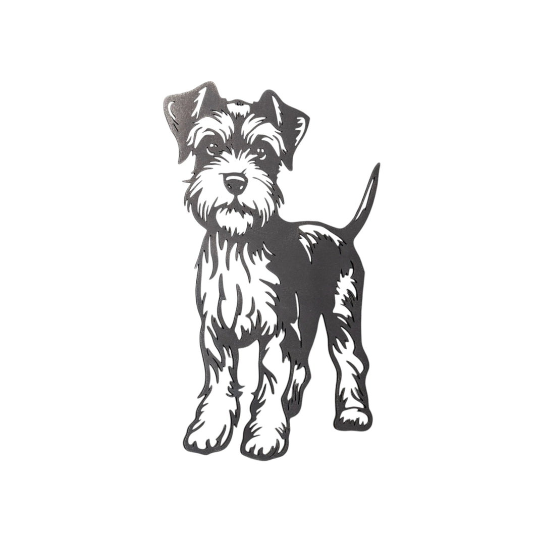 Miniature Schnauzer Metal Yard Stake