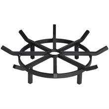 Super heavy duty steel outdoor round fire pit grate for burning firewood and logs. Made in the USA.