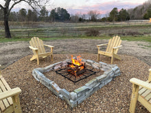 32 x 32 Inch Square Wheel Fire Pit Grate