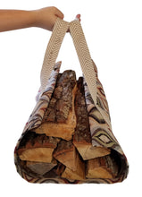 26 Inch Heavy Duty Cotton Log Tote - Mid Century Modern